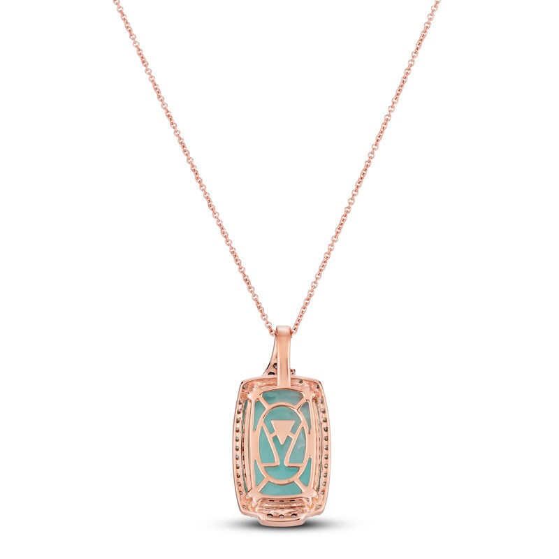 Main Image 3 of Le Vian Natural Aquaprase Necklace 1/3 ct tw Diamonds 14K Strawberry Gold
