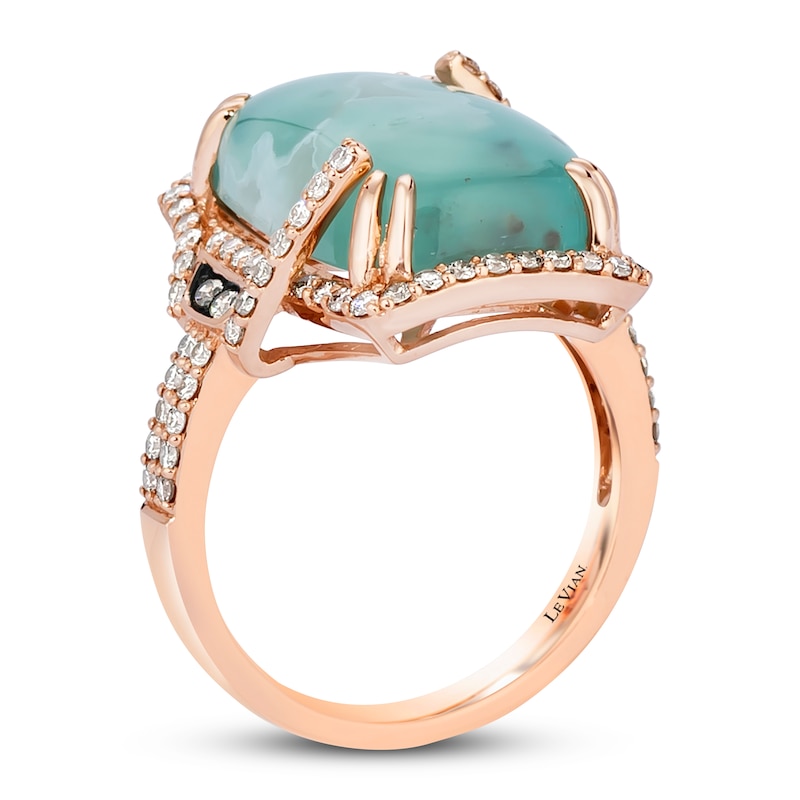 Main Image 2 of Le Vian Natural Aquaprase Ring 5/8 ct tw Diamonds 14K Strawberry Gold