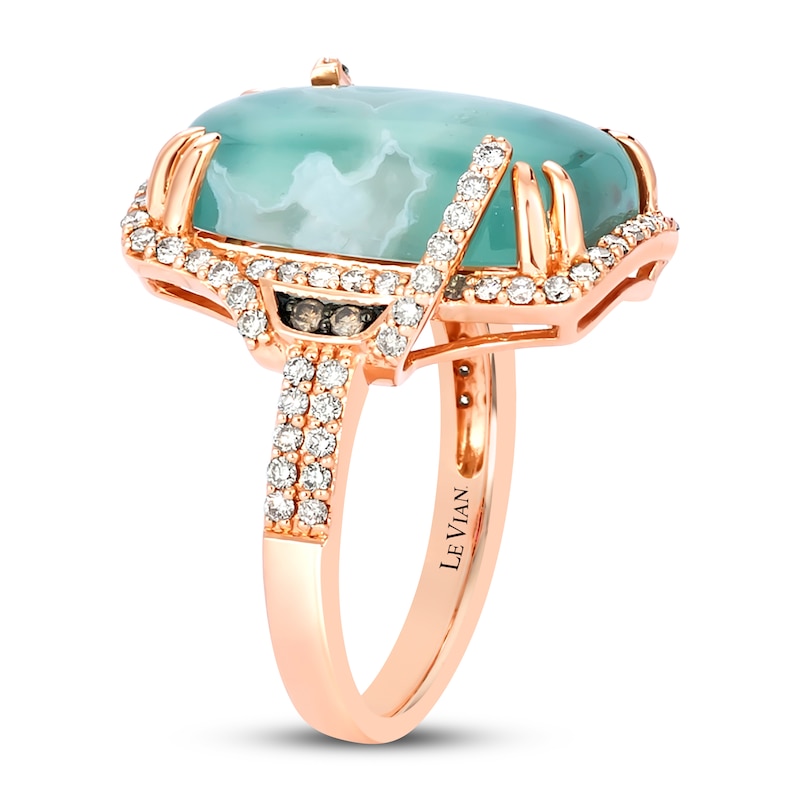 Main Image 3 of Le Vian Natural Aquaprase Ring 5/8 ct tw Diamonds 14K Strawberry Gold