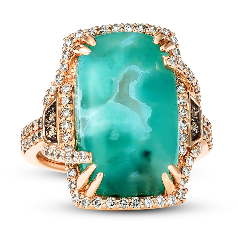 Main Image 4 of Le Vian Natural Aquaprase Ring 5/8 ct tw Diamonds 14K Strawberry Gold