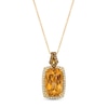 Thumbnail Image 0 of Le Vian Natural Citrine Necklace 3/8 ct tw Diamonds 14K Honey Gold