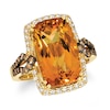 Thumbnail Image 1 of Le Vian Natural Citrine Ring 1/2 ct tw Diamonds 14K Honey Gold
