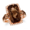Thumbnail Image 0 of Le Vian Natural Smoky Quartz Ring 1/2 ct tw Diamonds 14K Strawberry Gold