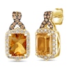 Thumbnail Image 1 of Le Vian Natural Citrine Earrings 1/2 ct tw Diamonds 14K Honey Gold