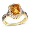 Thumbnail Image 0 of Le Vian Natural Citrine Ring 1/2 ct tw Diamonds 14K Honey Gold