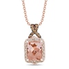 Thumbnail Image 1 of Le Vian Natural Morganite Necklace 1/3 ct tw Diamonds 14K Strawberry Gold