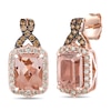 Thumbnail Image 1 of Le Vian Natural Morganite Earrings 1/2 ct tw Diamonds 14K Strawberry Gold