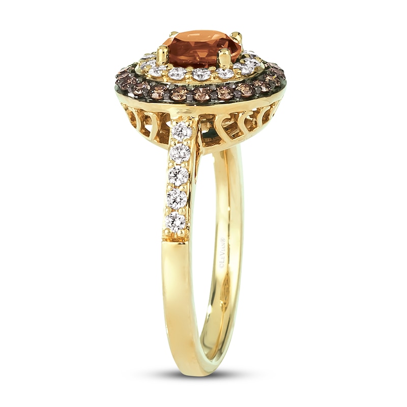 Main Image 2 of Le Vian Natural Citrine Ring 5/8 ct tw Diamonds 14K Honey Gold