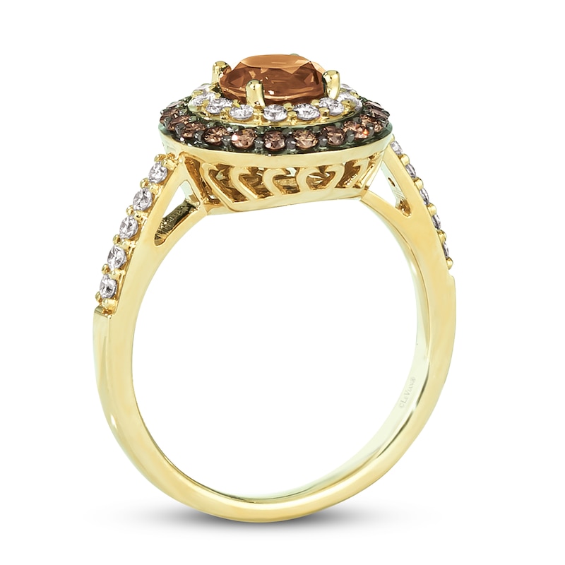 Le Vian Natural Citrine Ring 5/8 ct tw Diamonds 14K Honey Gold
