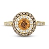 Thumbnail Image 3 of Le Vian Natural Citrine Ring 5/8 ct tw Diamonds 14K Honey Gold