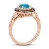 Thumbnail Image 2 of Le Vian Natural Blue Topaz Ring 5/8 ct tw Diamonds 14K Strawberry Gold