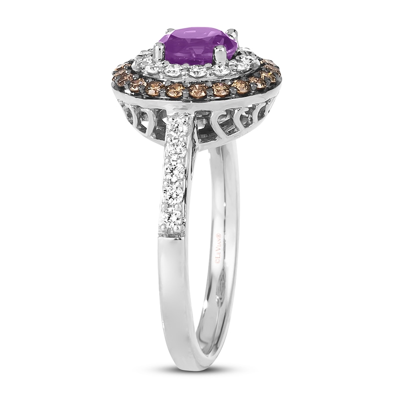 Main Image 2 of Le Vian Natural Amethyst Ring 5/8 ct tw Diamonds 14K Vanilla Gold