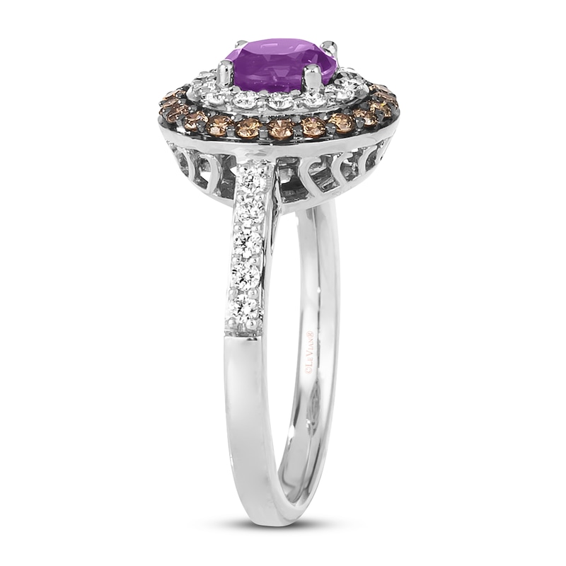 Le Vian Natural Amethyst Ring 5/8 ct tw Diamonds 14K Vanilla Gold