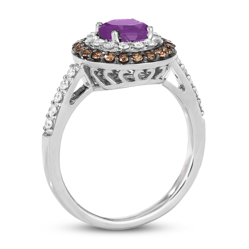 Main Image 3 of Le Vian Natural Amethyst Ring 5/8 ct tw Diamonds 14K Vanilla Gold