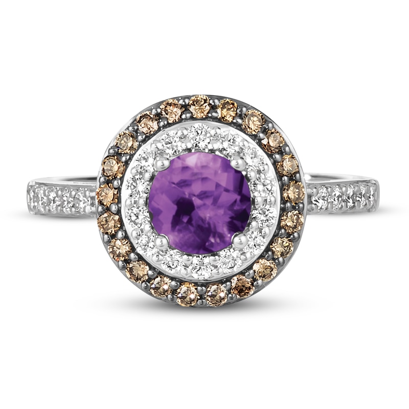 Le Vian Natural Amethyst Ring 5/8 ct tw Diamonds 14K Vanilla Gold