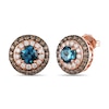 Thumbnail Image 0 of Le Vian Natural Blue Topaz Earrings 7/8 ct tw Diamonds 14K Strawberry Gold