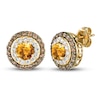 Thumbnail Image 1 of Le Vian Natural Citrine Earrings 7/8 ct tw Diamonds 14K Honey Gold