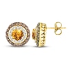 Thumbnail Image 2 of Le Vian Natural Citrine Earrings 7/8 ct tw Diamonds 14K Honey Gold
