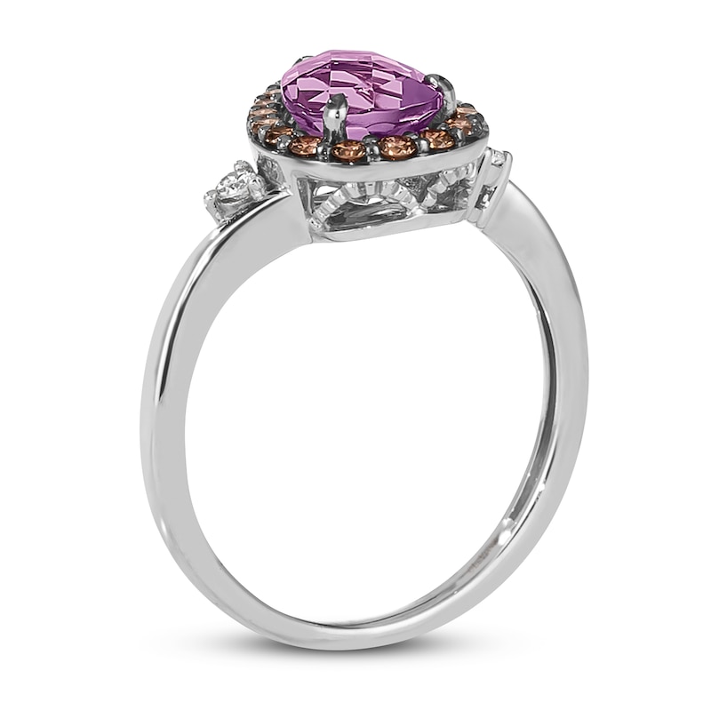 Le Vian Natural Amethyst Ring 1/4 ct tw Diamonds 14K Vanilla Gold