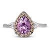 Thumbnail Image 4 of Le Vian Natural Amethyst Ring 1/4 ct tw Diamonds 14K Vanilla Gold