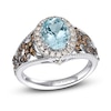 Le Vian Natural Aquamarine Ring 1/2 ct tw Diamonds 14K Vanilla Gold