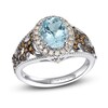 Thumbnail Image 0 of Le Vian Natural Aquamarine Ring 1/2 ct tw Diamonds 14K Vanilla Gold