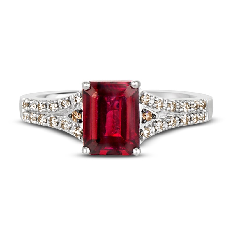 Main Image 2 of Le Vian Natural Garnet Ring 1/6 ct tw Diamonds 14K Vanilla Gold