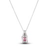 Thumbnail Image 3 of Le Vian Natural Garnet Necklace 1/20 ct tw Diamonds 14K Vanilla Gold