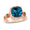 Thumbnail Image 1 of Le Vian Natural Blue Topaz Ring 1/8 ct tw Diamonds 14K Strawberry Gold