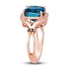 Thumbnail Image 4 of Le Vian Natural Blue Topaz Ring 1/8 ct tw Diamonds 14K Strawberry Gold