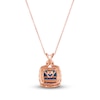 Thumbnail Image 3 of Le Vian Natural Blue Topaz Necklace 1/8 ct tw Diamonds 14K Strawberry Gold