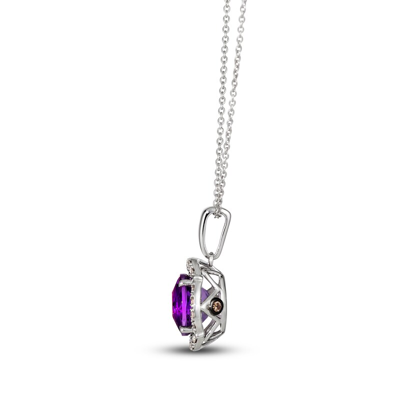 Main Image 2 of Le Vian Natural Amethyst Necklace 1/6 ct tw Diamonds 14K Vanilla Gold