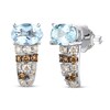 Thumbnail Image 1 of Le Vian Natural Aquamarine Earrings 1/4 ct tw Diamonds 14K Vanilla Gold