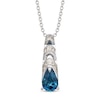 Thumbnail Image 1 of Le Vian Natural Blue Topaz Necklace 1/10 ct tw Diamonds 14K Vanilla Gold