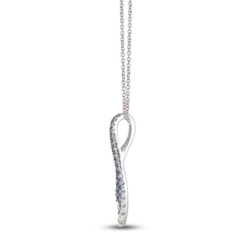 Main Image 2 of Le Vian Natural Sapphire Necklace 14K Vanilla Gold