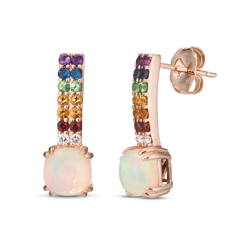 Main Image 1 of Le Vian Natural Opal Earrings 1/20 ct tw 14K Strawberry Gold