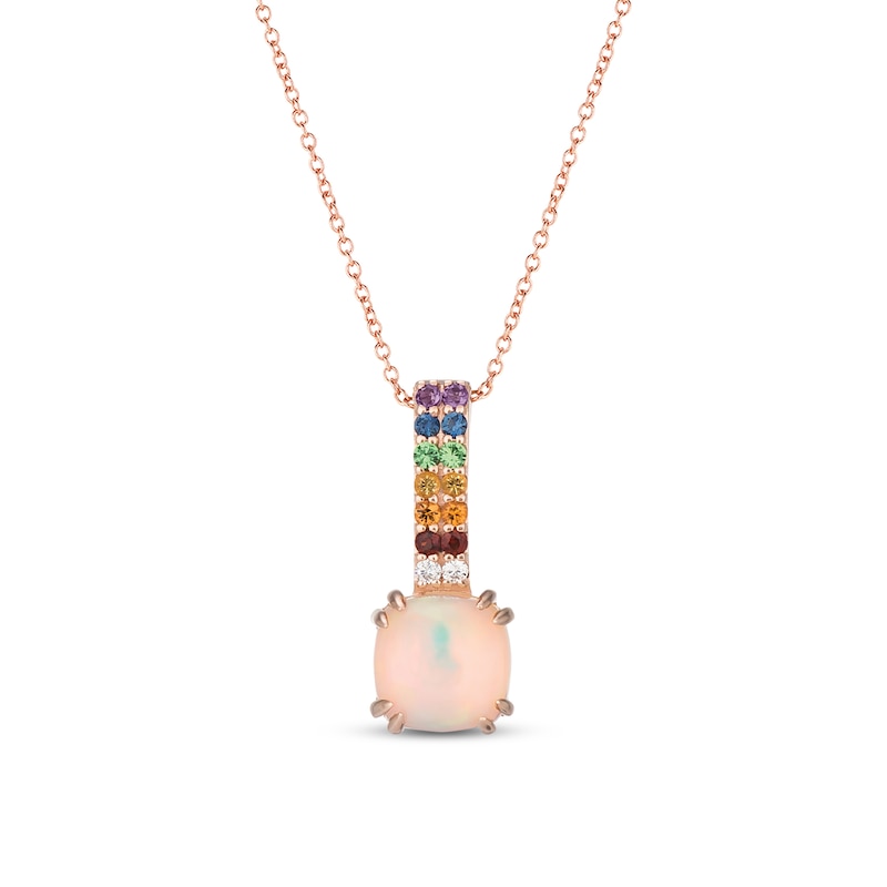 Main Image 1 of Le Vian Natural Opal Necklace 14K Strawberry Gold