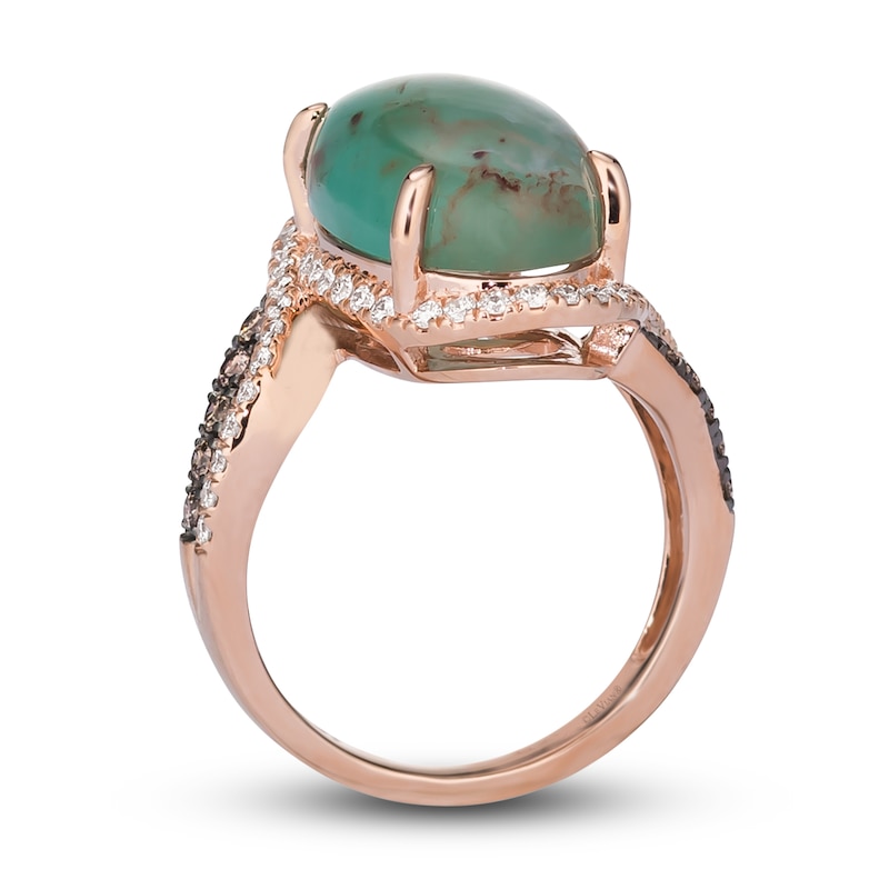Main Image 4 of Le Vian Natural Aquaprase Ring 1/2 ct tw Diamonds 14K Strawberry Gold