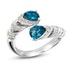 Thumbnail Image 0 of Le Vian Natural Blue Topaz Ring 1/3 ct tw Diamonds 14K Vanilla Gold