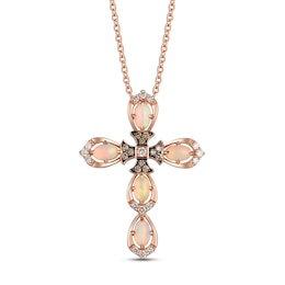 Le Vian Natural Opal Necklace 1/4 ct tw Diamonds 14K Strawberry Gold