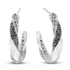 Thumbnail Image 0 of John Hardy Classic Chain Twist Earrings Natural Black Spinel & Natural Black Sapphire Sterling Silver