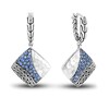 Thumbnail Image 0 of John Hardy Classic Chain Square Drop Earrings Natural Blue Sapphire Sterling Silver