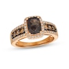 Thumbnail Image 0 of Le Vian Natural Smoky Quartz Ring 5/8 ct tw Diamonds 14K Strawberry Gold