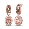Thumbnail Image 0 of Le Vian Natural Morganite Earrings 1/2 ct tw Diamonds 14K Strawberry Gold