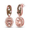Thumbnail Image 1 of Le Vian Natural Morganite Earrings 1/2 ct tw Diamonds 14K Strawberry Gold
