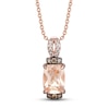 Thumbnail Image 1 of Le Vian Natural Morganite Necklace 1/6 ct tw Diamonds 14K Strawberry Gold