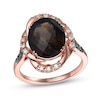 Thumbnail Image 1 of Le Vian Natural Smoky Quartz Ring 1/5 ct tw Diamonds 14K Strawberry Gold
