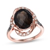 Thumbnail Image 0 of Le Vian Natural Smoky Quartz Ring 1/5 ct tw Diamonds 14K Strawberry Gold