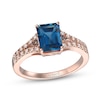 Thumbnail Image 0 of Le Vian Natural Blue Topaz Ring 1/6 ct tw Diamonds 14K Strawberry Gold