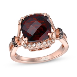 Le Vian Natural Garnet Ring 1/8 ct tw Diamonds 14K Strawberry Gold